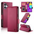 For iPhone 16 Side Buckle Magnetic Frosted Leather Phone Case(Wine Red) - free shipping - PMC TechLife - Order now!