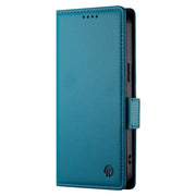 For iPhone 16 Side Buckle Magnetic Frosted Leather Phone Case(Blue)