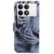 For Xiaomi Redmi K70 Pro / K70 Coloured Drawing Flip Leather Phone Case(Tiger)