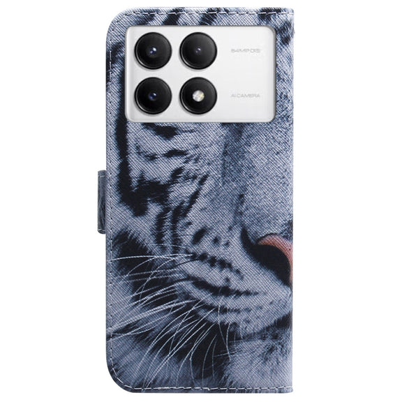 For Xiaomi Redmi K70 Pro / K70 Coloured Drawing Flip Leather Phone Case(Tiger)