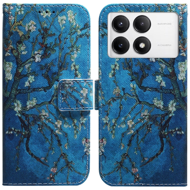 For Xiaomi Redmi K70 Pro / K70 Coloured Drawing Flip Leather Phone Case(Apricot)