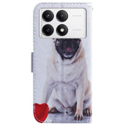 For Xiaomi Redmi K70 Pro / K70 Coloured Drawing Flip Leather Phone Case(Pug)