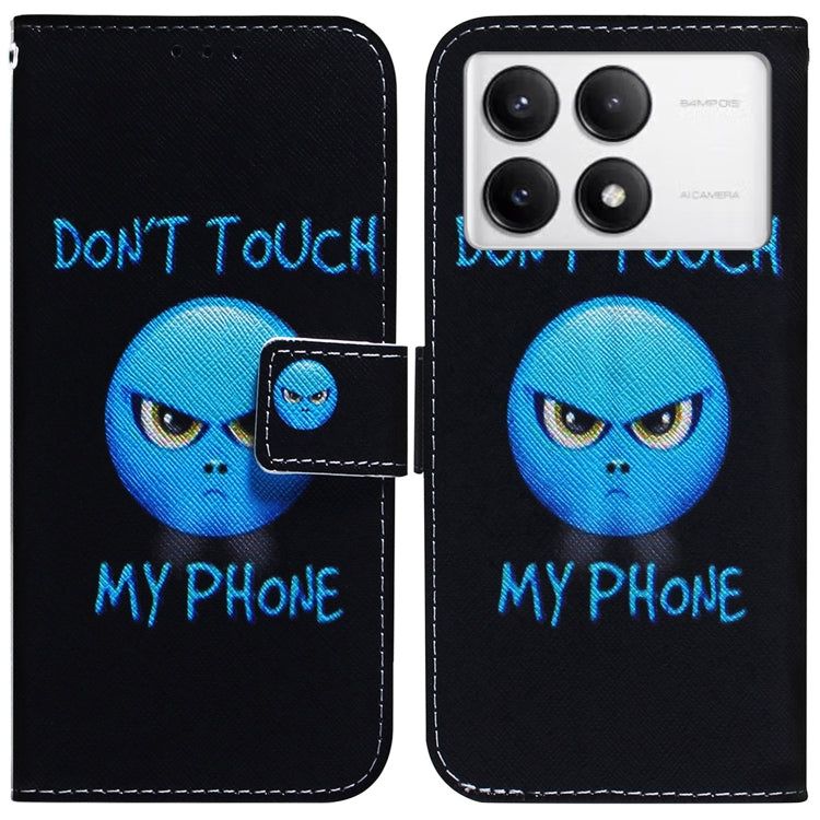 For Xiaomi Redmi K70 Pro / K70 Coloured Drawing Flip Leather Phone Case(Anger)