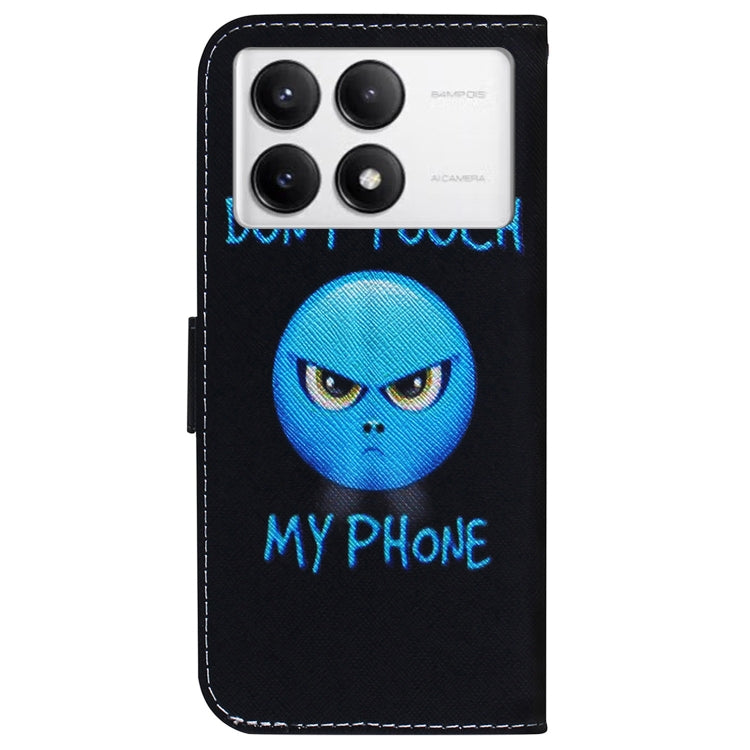For Xiaomi Redmi K70 Pro / K70 Coloured Drawing Flip Leather Phone Case(Anger)