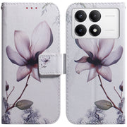For Xiaomi Redmi K70 Pro / K70 Coloured Drawing Flip Leather Phone Case(Magnolia)