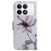 For Xiaomi Redmi K70 Pro / K70 Coloured Drawing Flip Leather Phone Case(Magnolia)