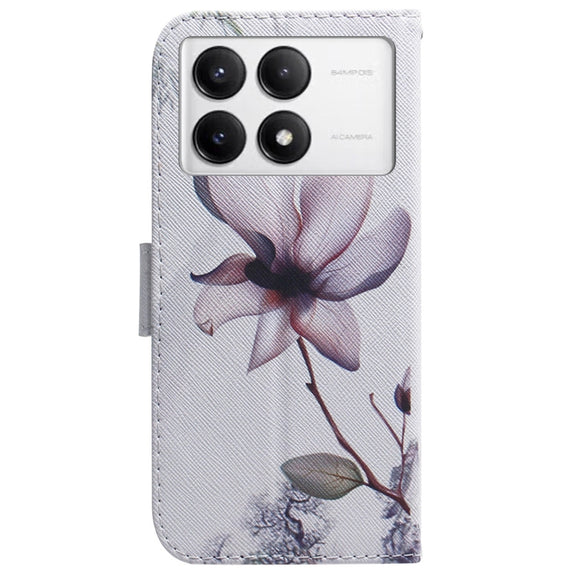 For Xiaomi Redmi K70 Pro / K70 Coloured Drawing Flip Leather Phone Case(Magnolia)