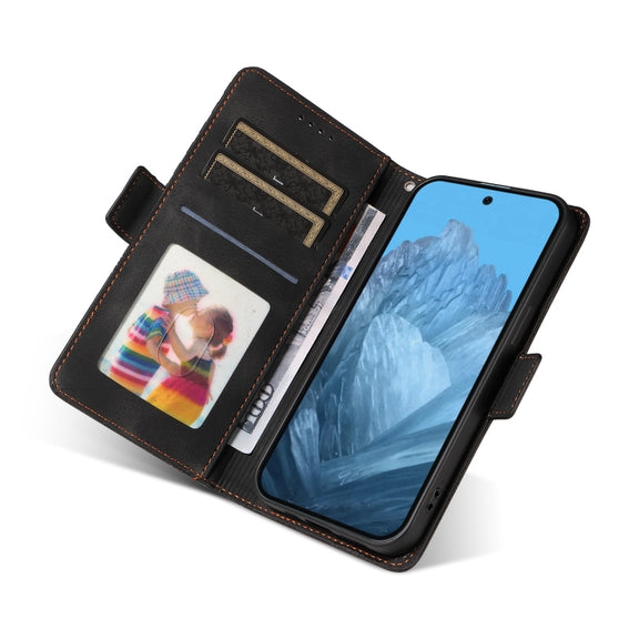 For Google Pixel 9 / 9 Pro Embossed Rhombus Starry Leather Phone Case(Black)
