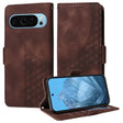 For Google Pixel 9 / 9 Pro Embossed Rhombus Starry Leather Phone Case(Brown) - Google Cases by PMC TechLife | Online Shopping South Africa | PMC TechLife | Buy Now Pay Later Mobicred