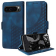 For Google Pixel 9 Pro XL Embossed Rhombus Starry Leather Phone Case(Blue) - Google Cases by PMC TechLife | Online Shopping South Africa | PMC TechLife | Buy Now Pay Later Mobicred