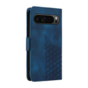 For Google Pixel 9 Pro XL Embossed Rhombus Starry Leather Phone Case(Blue)