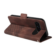 For Google Pixel 9 Pro XL Embossed Rhombus Starry Leather Phone Case(Brown)