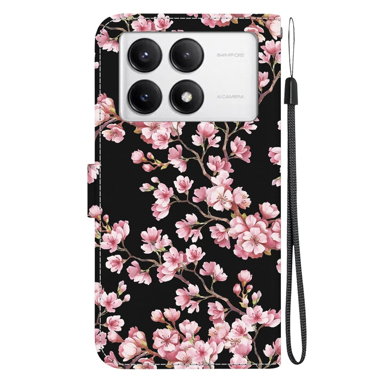 For Xiaomi Redmi K70 Pro / K70 Crystal Texture Colored Drawing Leather Phone Case(Plum Bossom)