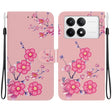 For Xiaomi Redmi K70 Pro / K70 Crystal Texture Colored Drawing Leather Phone Case(Cherry Blossoms) - K70 Cases by PMC Jewellery | Online Shopping South Africa | PMC Jewellery | Buy Now Pay Later Mobicred