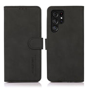 For Samsung Galaxy S25 Ultra 5G KHAZNEH Matte Texture Leather Phone Case(Black)