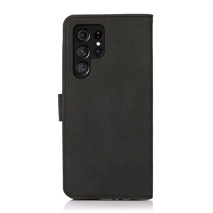 For Samsung Galaxy S25 Ultra 5G KHAZNEH Matte Texture Leather Phone Case(Black)