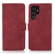 For Samsung Galaxy S25 Ultra 5G KHAZNEH Matte Texture Leather Phone Case(Red)