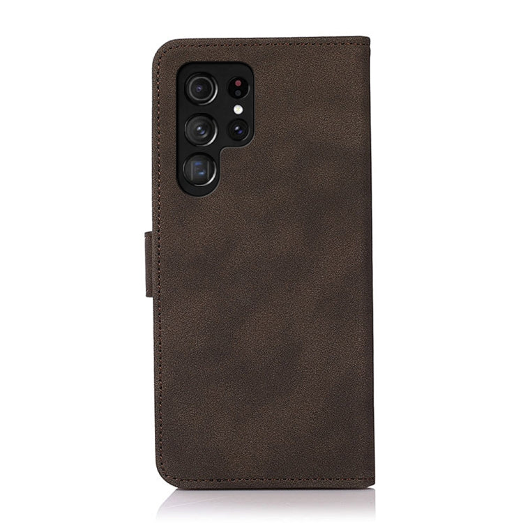 For Samsung Galaxy S25 Ultra 5G KHAZNEH Matte Texture Leather Phone Case(Brown)