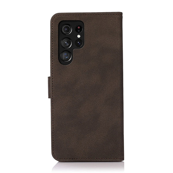 For Samsung Galaxy S25 Ultra 5G KHAZNEH Matte Texture Leather Phone Case(Brown)