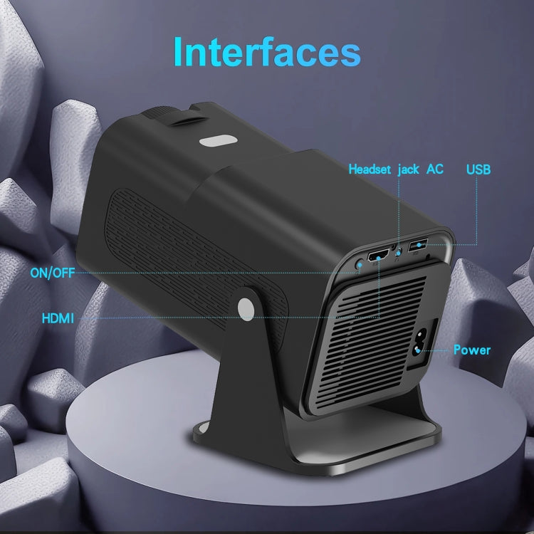 Y6S 4K Android 12.0 Portable Home HD Mini WiFi Projector(AU Plug)
