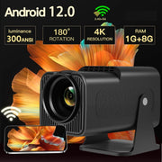 Y6S 4K Android 12.0 Portable Home HD Mini WiFi Projector(AU Plug)