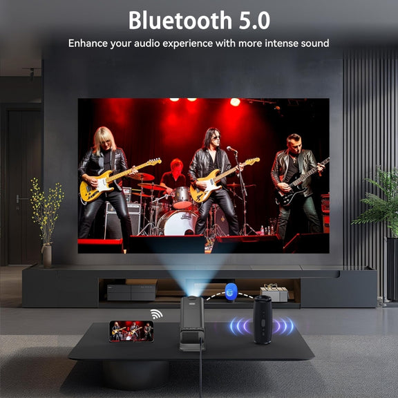 Y6S 4K Android 12.0 Portable Home HD Mini WiFi Projector(AU Plug)