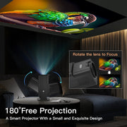 Y6S 4K Android 12.0 Portable Home HD Mini WiFi Projector(AU Plug)
