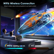 Y6S 4K Android 12.0 Portable Home HD Mini WiFi Projector(AU Plug)
