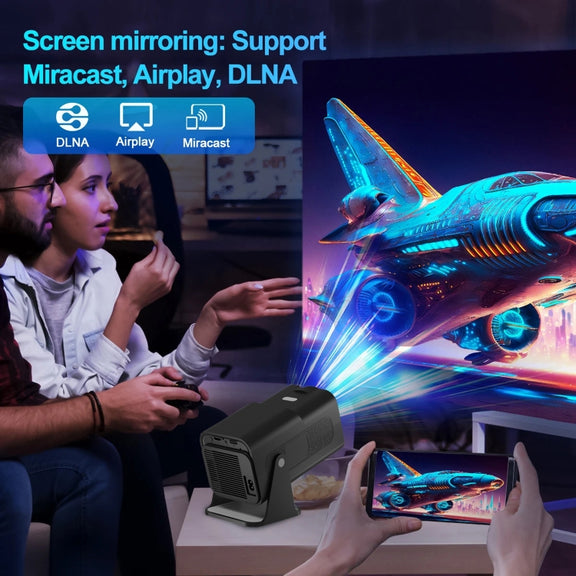 Y6S 4K Android 12.0 Portable Home HD Mini WiFi Projector(AU Plug)