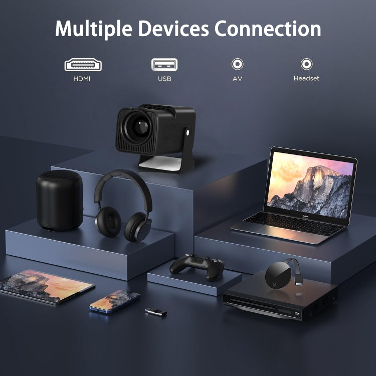 Y6S 4K Android 12.0 Portable Home HD Mini WiFi Projector(AU Plug)