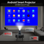 Y6S 4K Android 12.0 Portable Home HD Mini WiFi Projector(AU Plug)