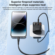 Yesido YC88 30W USB + Dual USB-C / Type-C Digital Display Charger, Specification:UK Plug(Black)
