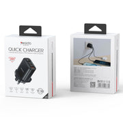 Yesido YC88 30W USB + Dual USB-C / Type-C Digital Display Charger, Specification:UK Plug(Black)