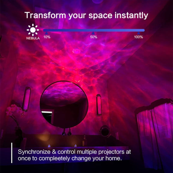 G001 Space Rabbit Starry Sky Projection Lamp Bedroom Laser Atmosphere Light(White)