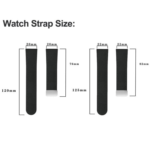 22mm Magnetic Silver Buckle Silicone Leather Watch Band(Dark Brown)