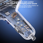 Yesido Y63 4 in 1 117W USB-C / Type-C+USB Multifunctional Retractable Dual Line Digital Display Car Fast Charger(Black)