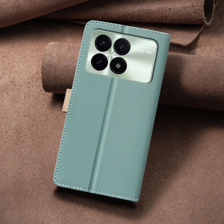 For Xiaomi Redmi K70 / K70 Pro Color Matching RFID Anti-theft Leather Phone Case(Green)