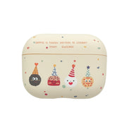 For AirPods Pro Cookies Pattern Earbuds Box Frosted TPU Case(Beige)