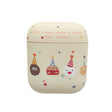 For AirPods 2 / 1 Cookies Pattern Earbuds Box Frosted TPU Case(Beige) - For AirPods 1/2 by PMC Jewellery | Online Shopping South Africa | PMC Jewellery | Buy Now Pay Later Mobicred