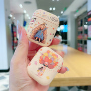 For AirPods 2 / 1 Girl Pattern Earbuds Box Frosted TPU Case(Crown)