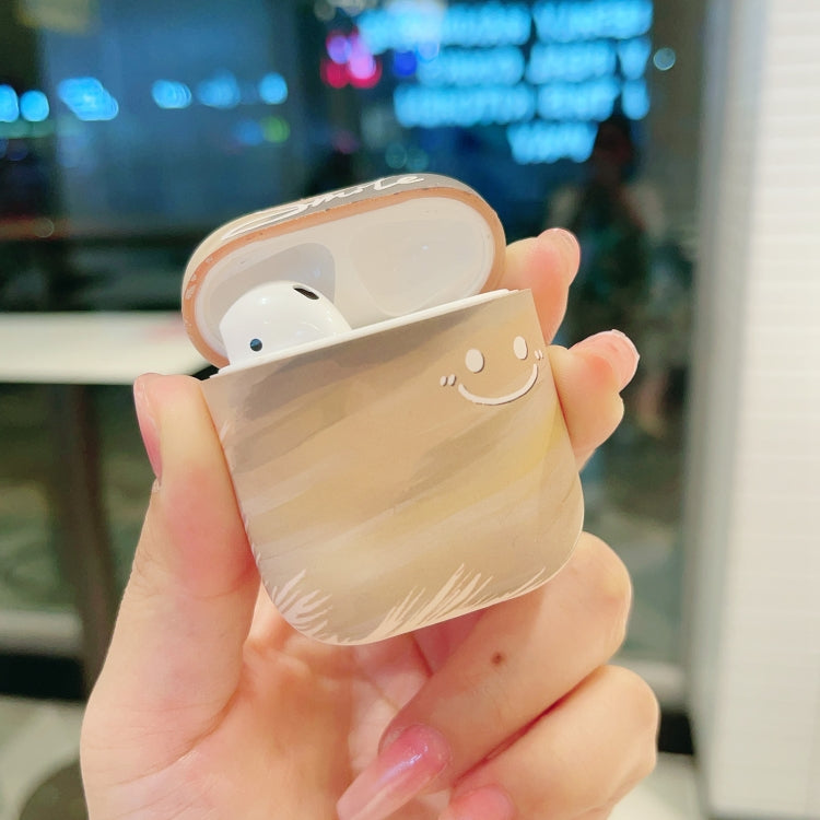 For AirPods Pro 2 Smile Clouds Earbuds Box Frosted TPU Case(Green)