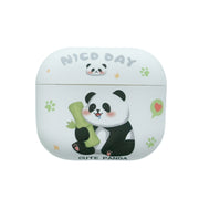 For AirPods 3 Panda Pattern Earbuds Box Frosted TPU Case(Cute Panda)