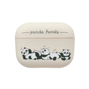 For AirPods Pro Panda Pattern Earbuds Box Frosted TPU Case(Panda Family)