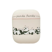 For AirPods 2 / 1 Panda Pattern Earbuds Box Frosted TPU Case(Panda Family)