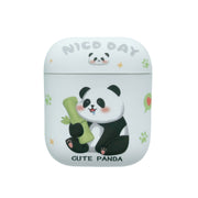 For AirPods 2 / 1 Panda Pattern Earbuds Box Frosted TPU Case(Cute Panda)