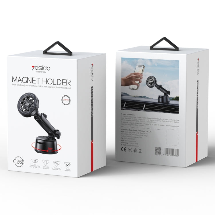 Yesido C266 Magesafe Magnetic Car Holder(Black)