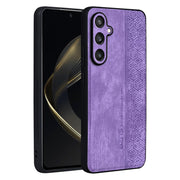 For Samsung Galaxy S24 FE 5G AZNS 3D Embossed Skin Feel Phone Case(Purple)