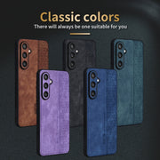 For Samsung Galaxy S24 FE 5G AZNS 3D Embossed Skin Feel Phone Case(Brown)