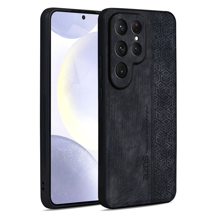 For Samsung Galaxy S25 Ultra 5G AZNS 3D Embossed Skin Feel Phone Case(Black)
