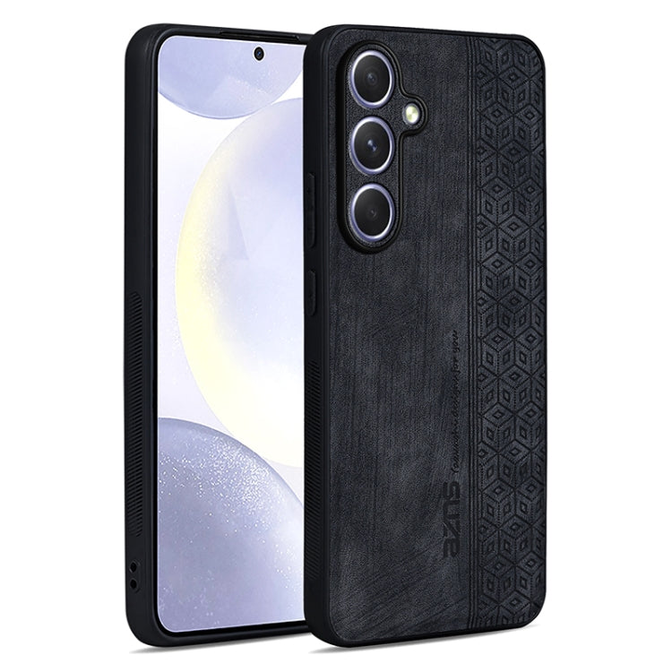 For Samsung Galaxy S25+ 5G AZNS 3D Embossed Skin Feel Phone Case(Black)